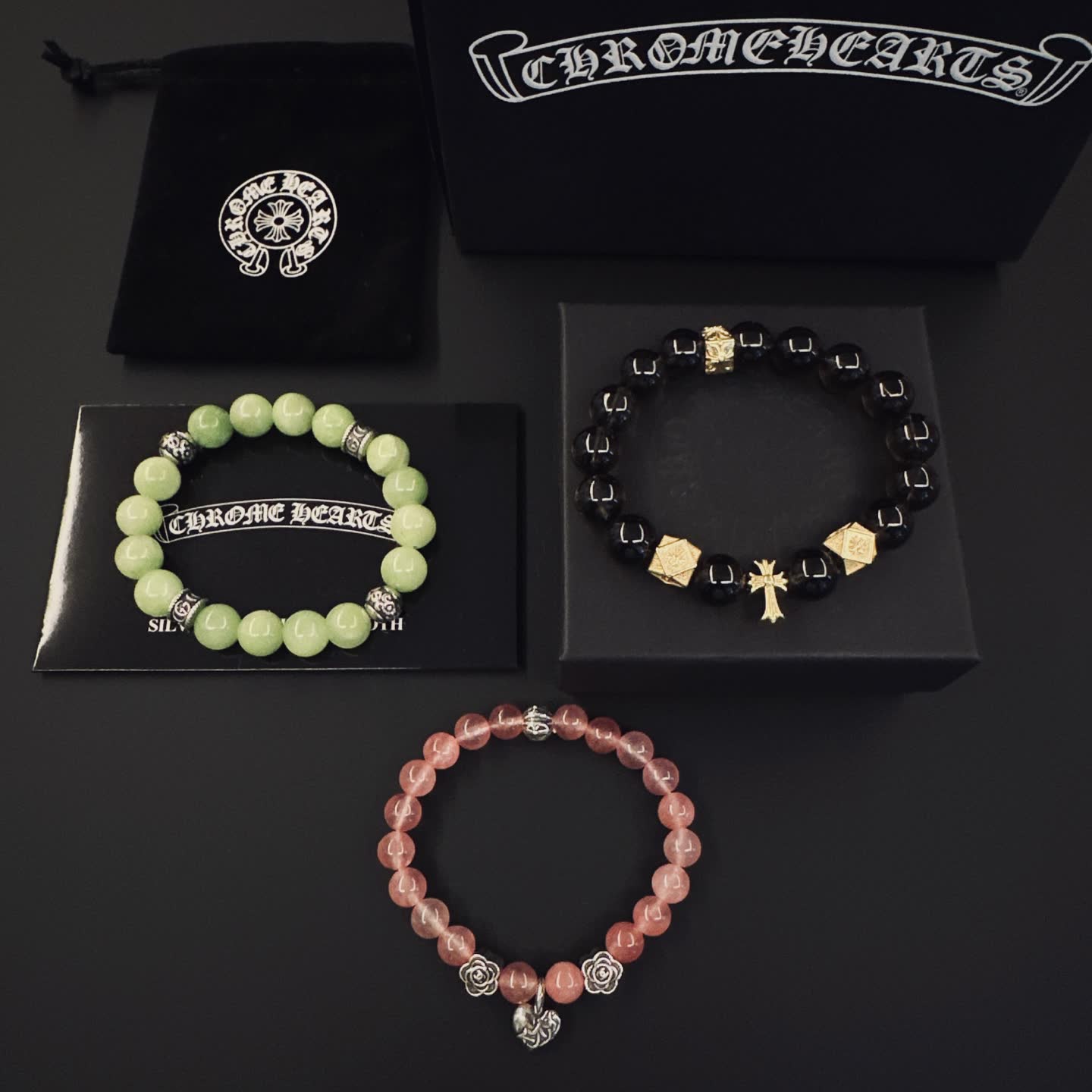 Chrome Hearts Beaded Bracelet Set Chrome Hearts Beaded Bracelet Set